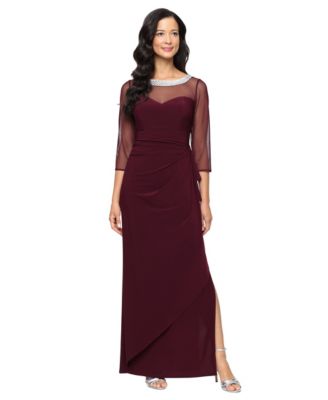 Alex Evenings Womens Embellished-Neck Side- Fig 18