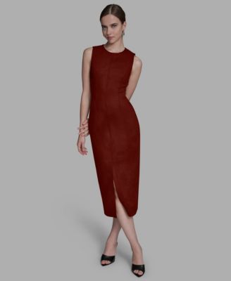BCBG Womens Crew Neck Sleeveless M Burnt Sienna 12