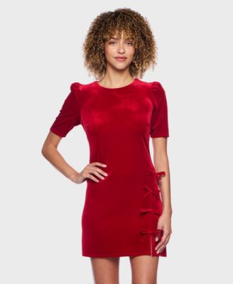 B Darlin Womens Short Sleeve Dress Red 1112