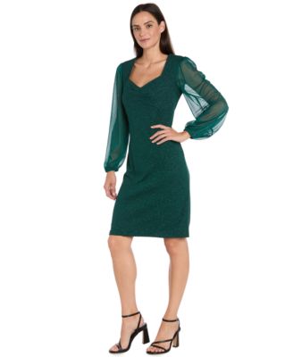 R M Richards Womens Long-Sleeve Sheath Dre Hunter 18