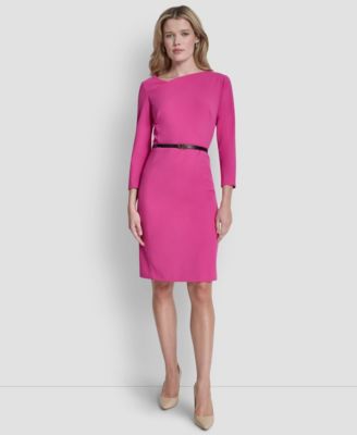 DKNY Petite Asymmetrical Neck Long- Rose Voilet 8P
