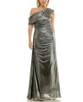 Taylor Womens Off-The-Shoulder Fit a GUNMETAL 14