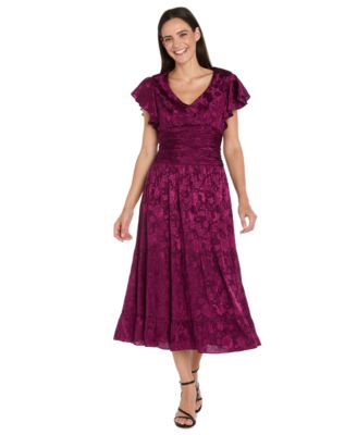 R M Richards Womens Short Full Skirt Flora Purple 10