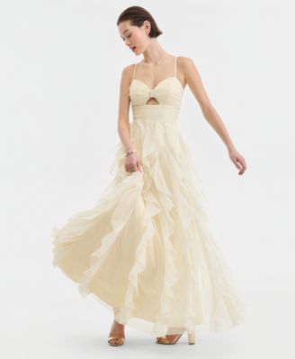 pear culture Womens Strappy Mesh Petal Bal Butter 1