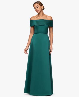 XSCAPE Womens Off-The-Shoulder Long Pine 6