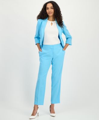 Kasper Press-Pleat Fly-Front Pants, R Shiraz 4