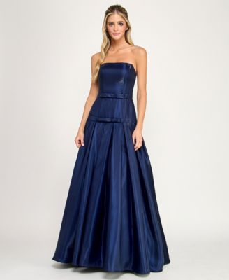Say Yes Womens Strapless Bow Detail B Midnight 78
