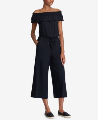 ralph lauren off the shoulder jumpsuit