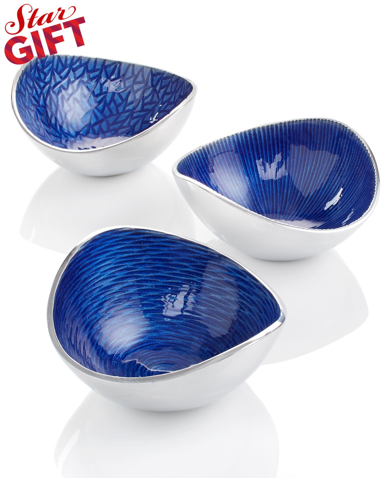 Simply Designz Serveware, Set of 3 Organic Nut Bowls