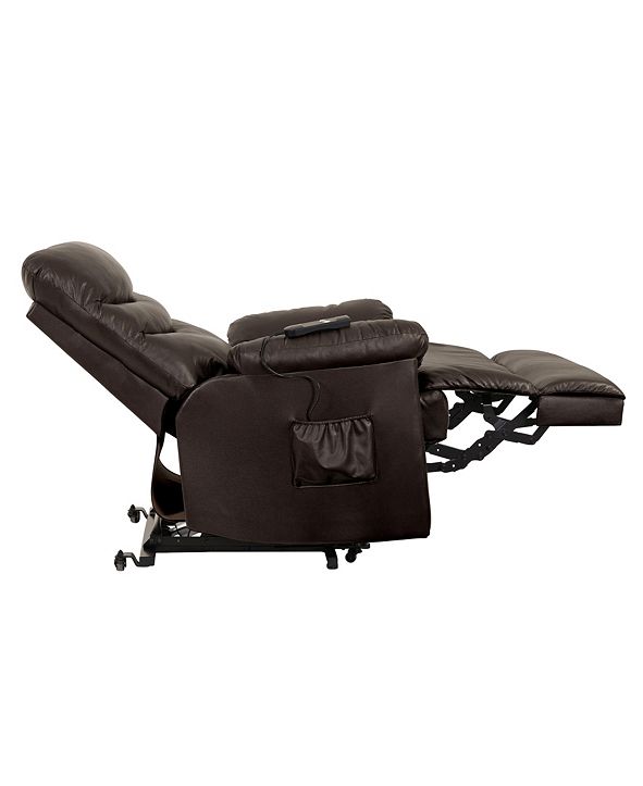ProLounger Wall Hugger Power Recline and Lift Chair in Black Renu Leather & Reviews - Recliners 
