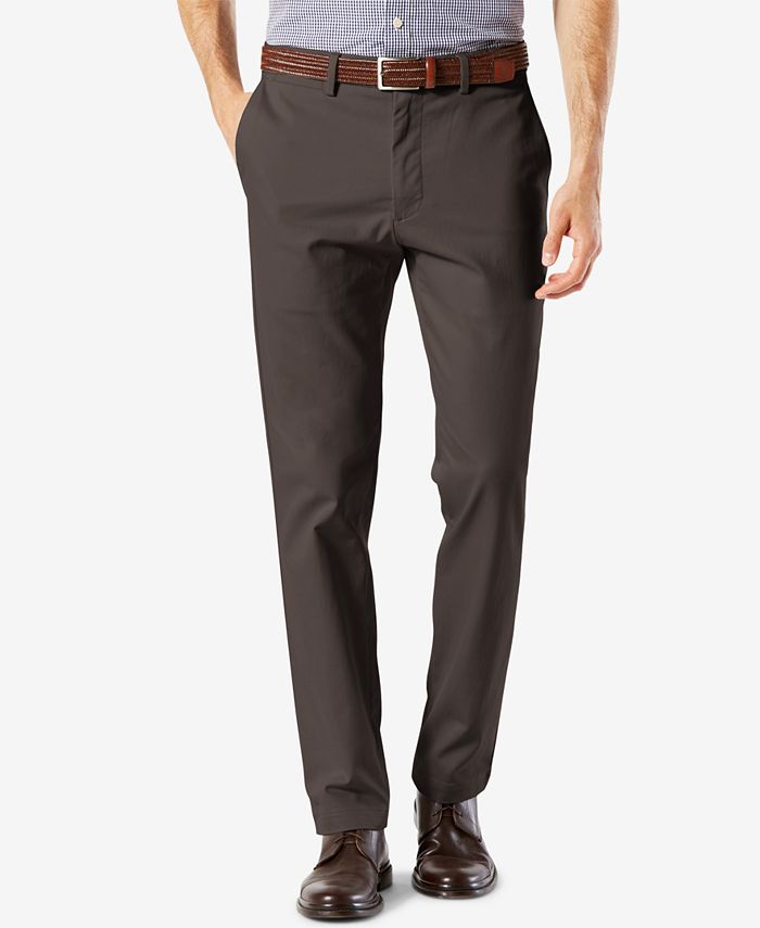 Dockers Men's Signature Lux Cotton Slim Fit Stretch Khaki Pants & Reviews - Pants - Men - Macy's