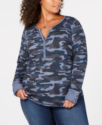 macys lucky brand plus size tops