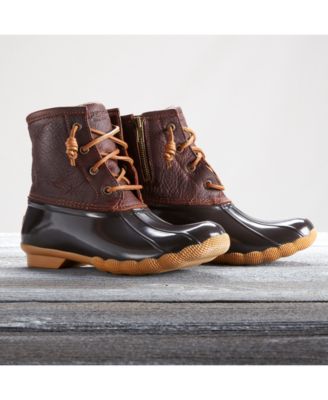 sperry duck boots navy and tan