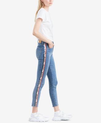 side tape jeans for girls