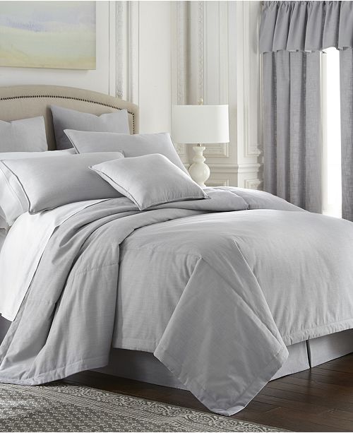 Colcha Linens Cambric Gray Comforter Twin Reviews Comforters Fashion Bed Bath Macy S