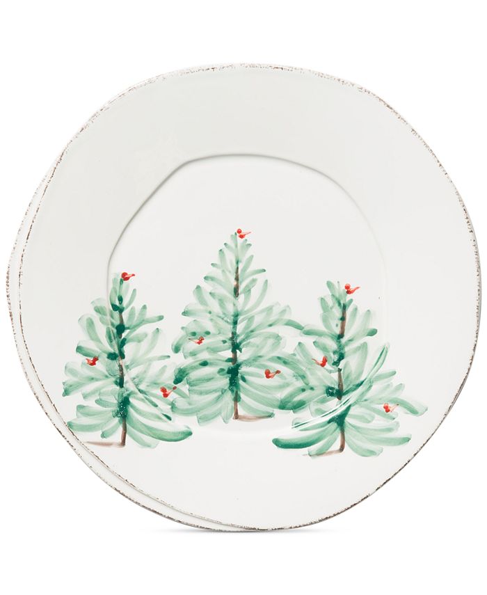VIETRI Lastra Christmas Tree Dinner Plate & Reviews Dinnerware