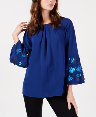 macys bell sleeve tops