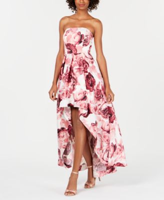 floral high low gown