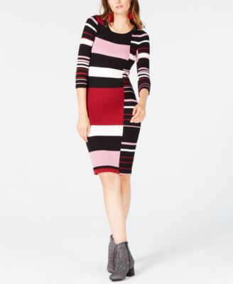 Bar III Striped Sweater Dress, Created 