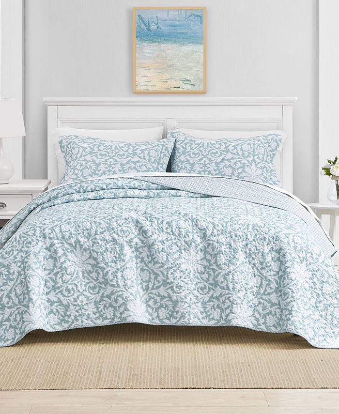 Laura Ashley Twin Mia Soft Blue Quilt Set & Reviews Quilts