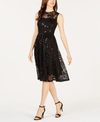 macy's calvin klein sequin dress