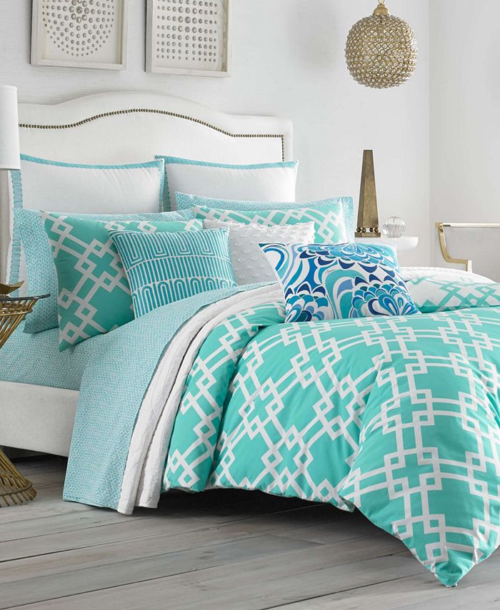 Trina Turk Avalon Aqua Twin Comforter Set Reviews Comforters Fashion Bed Bath Macy S