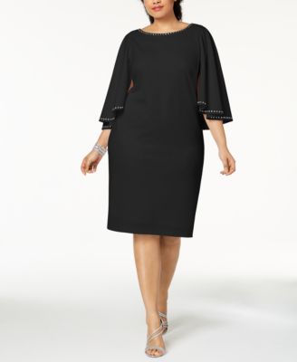 calvin klein capelet sheath dress