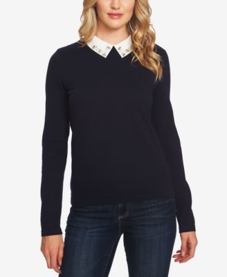 embellished collar sweater