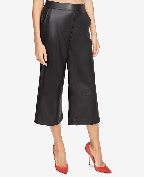 RACHEL Rachel Roy Cropped Faux-Leather Pants, Created for Macy's & Reviews  - Pants & Leggings - Women - Macy's