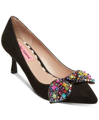 Betsey Johnson Axle Kitten-Heel Pumps 