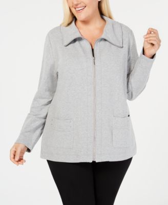 plus size knit jacket