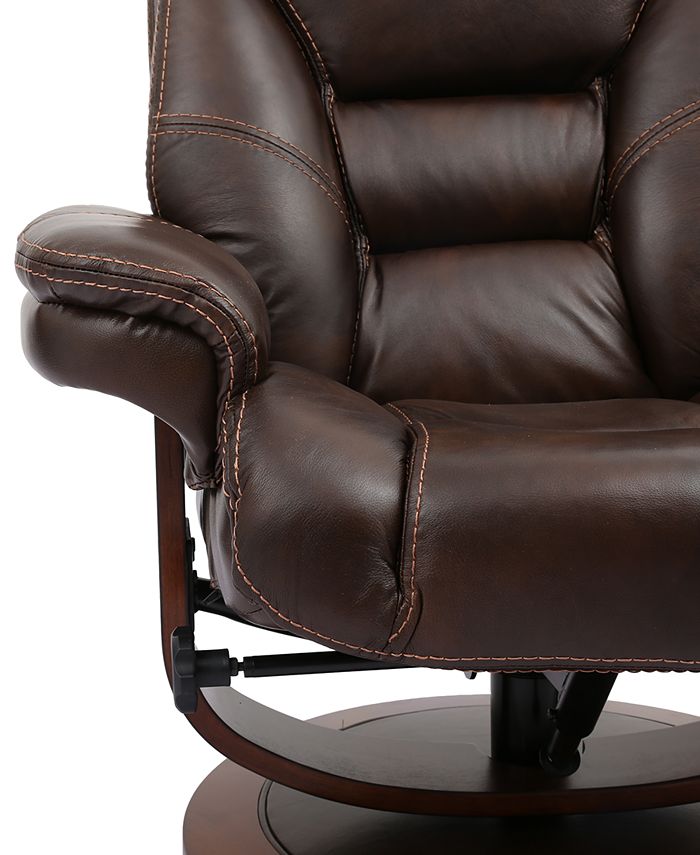 Furniture Faringdon Leather Euro Chair & Ottoman & Reviews Recliners
