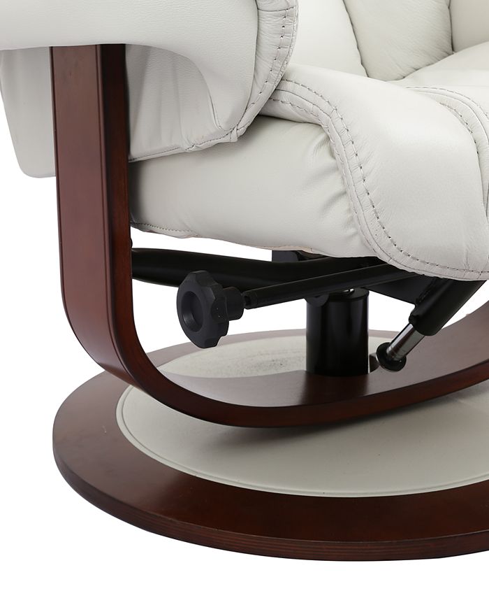 Furniture Faringdon Leather Euro Chair & Ottoman & Reviews Recliners