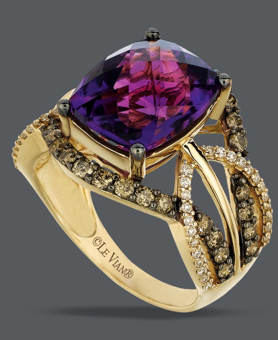 Le Vian 14k Gold Ring, Amethyst (4 5/8 ct. t.w.) and White and