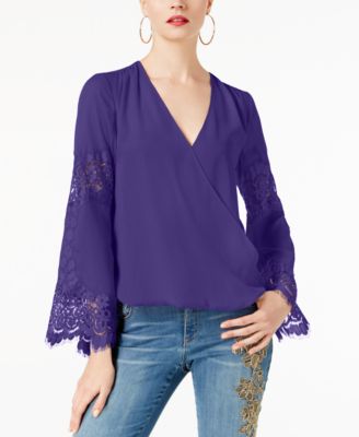 macy's purple blouses