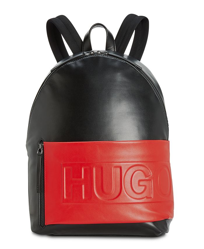 Hugo Boss Men's Hero Colorblocked Leather Backpack & Reviews Bags