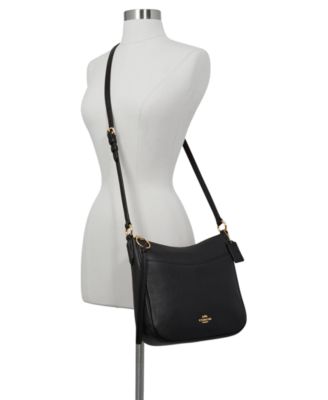 coach chaise crossbody in polished pebble leather