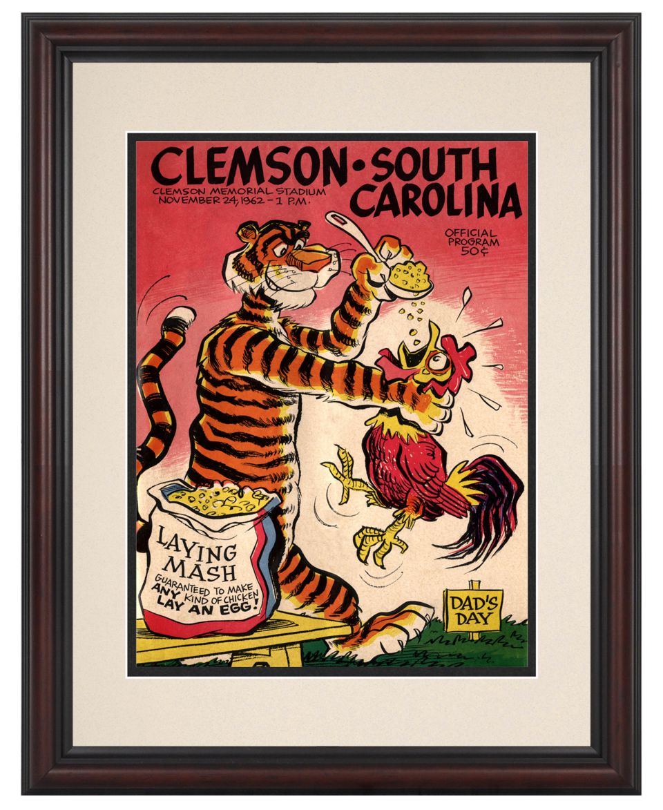 Mounted Memories Wall Art, Framed Clemson vs South Carolina Football
