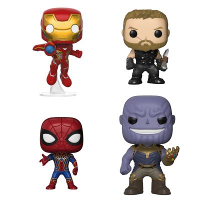 funko pop spiderman iron man