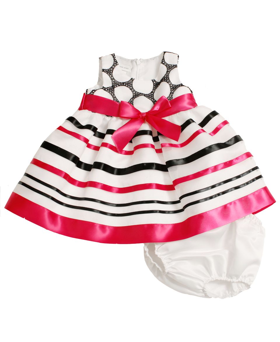 Bonnie Baby Baby Dress, Baby Girls Ribbon and Dot Dress   Kids