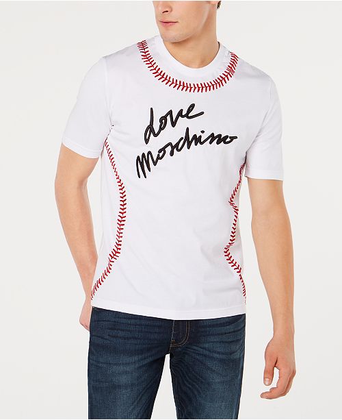 Love Moschino Moschino Men S Baseball Logo Graphic T Shirt Reviews T Shirts Men Macy S