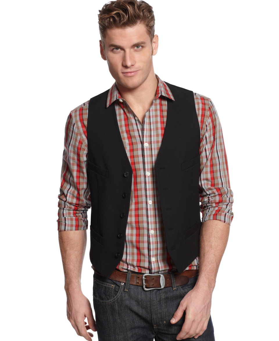 Alfani RED Vest, Fitted 4 Pocket Vest