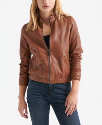 Lucky Brand Ana Leather Zip-Front 