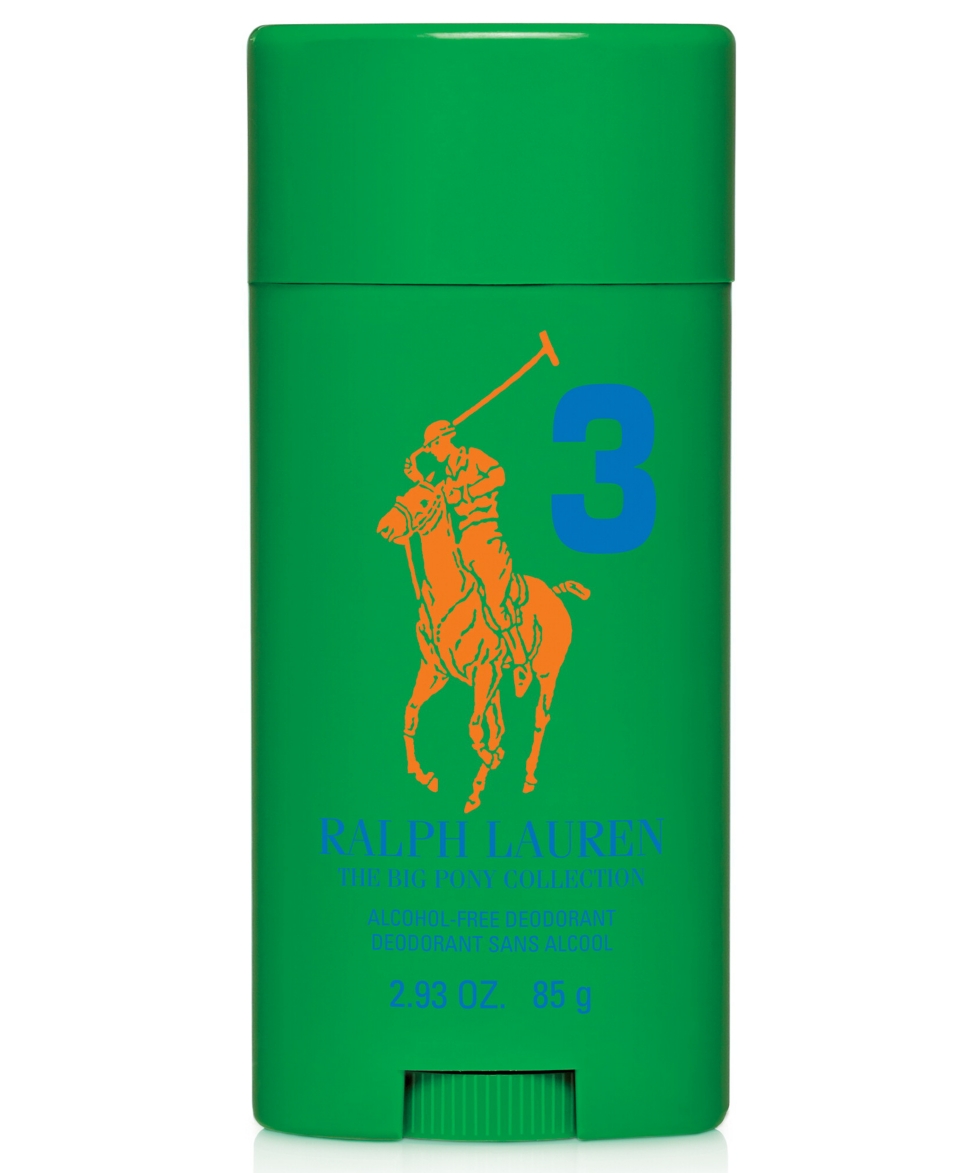 Ralph Lauren Polo Big Pony Green #3 Alcohol Free Deodorant, 2.93 oz