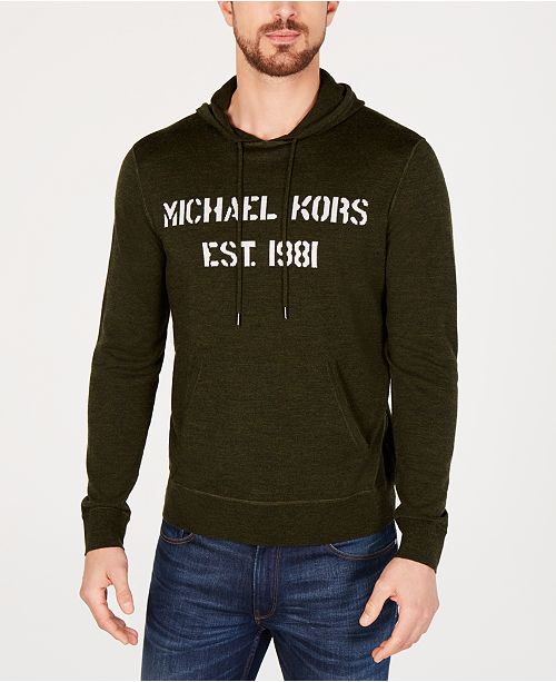 Michael Kors Men S Merino Wool Hoodie Created For Macy S Reviews Sweaters Men Macy S