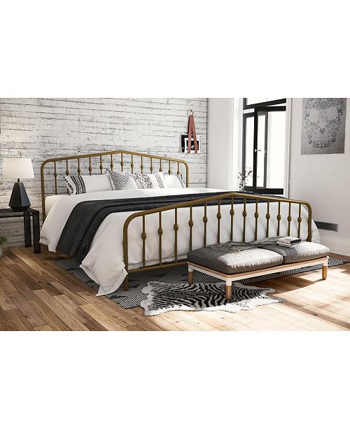 Novogratz Bushwick King Metal Bed Reviews Furniture Macy S