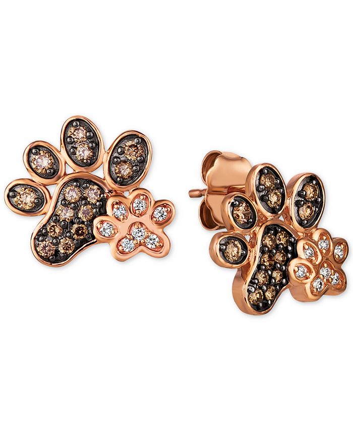 Le Vian Nude Chocolate Diamond Paw Prints Stud Earrings 3 8 Ct T W In 14k Rose Gold Reviews Earrings Jewelry Watches Macy S Whatever you're shopping for, we've got it. nude chocolate diamond paw prints stud earrings 3 8 ct t w in 14k rose gold