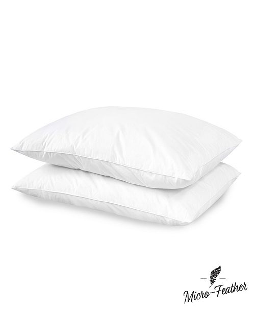 Sensorpedic 2 Pack Micro Feather Plush Pillows Reviews Pillows Bed Bath Macy S
