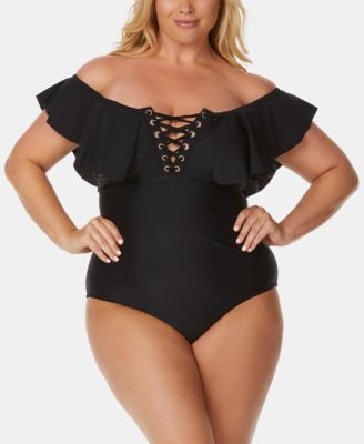 macys bathing suits plus size