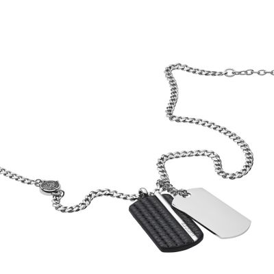 leather necklace with dog tag